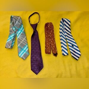 Bundle of 4 kids/youth ties - LDS Mormon CTR Angel Moroni - EUC